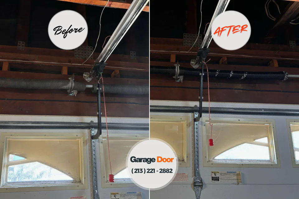 Before and after: garage door installation Liberty, UT